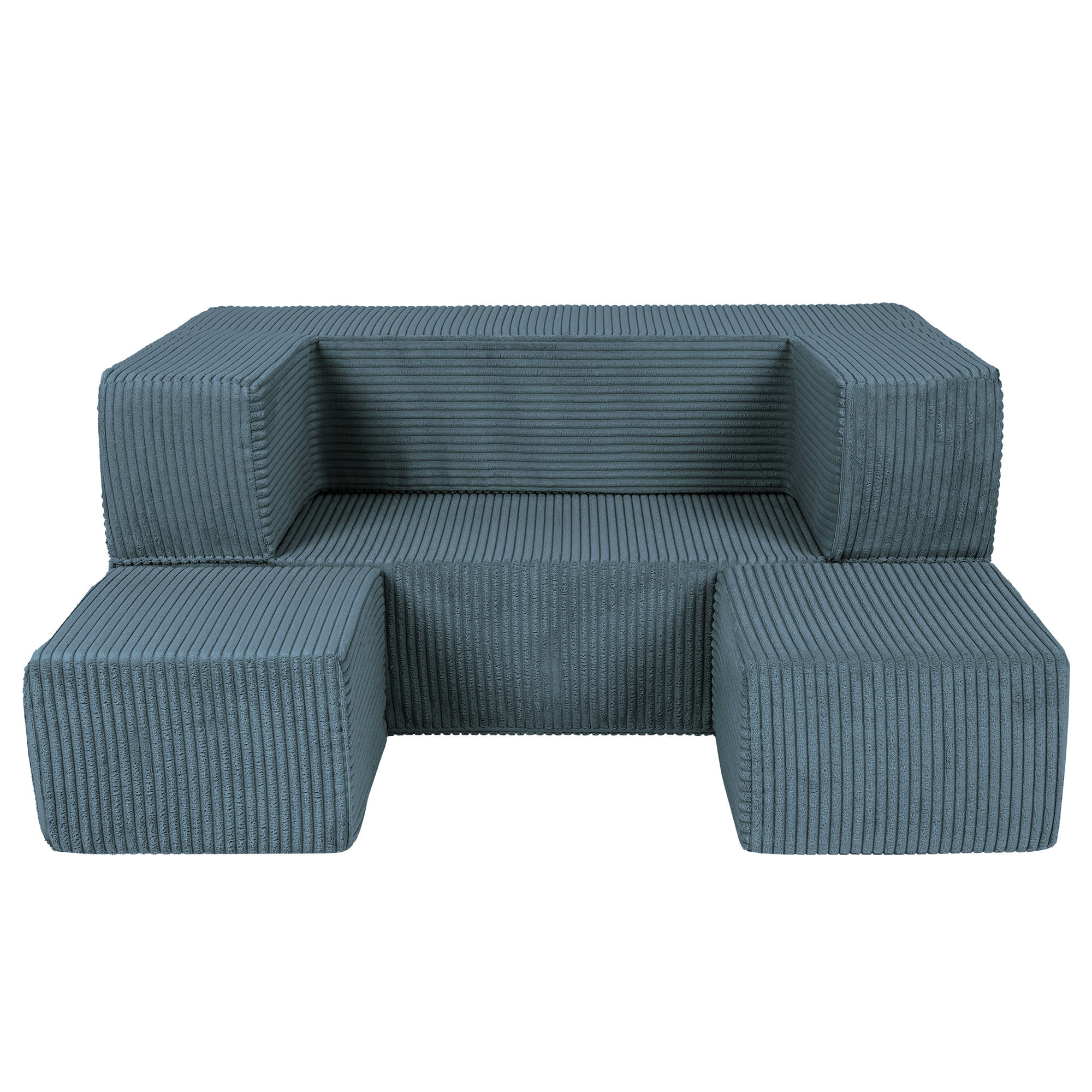 MeowBaby® Soft Velvet Cube Sofa - Turquoise