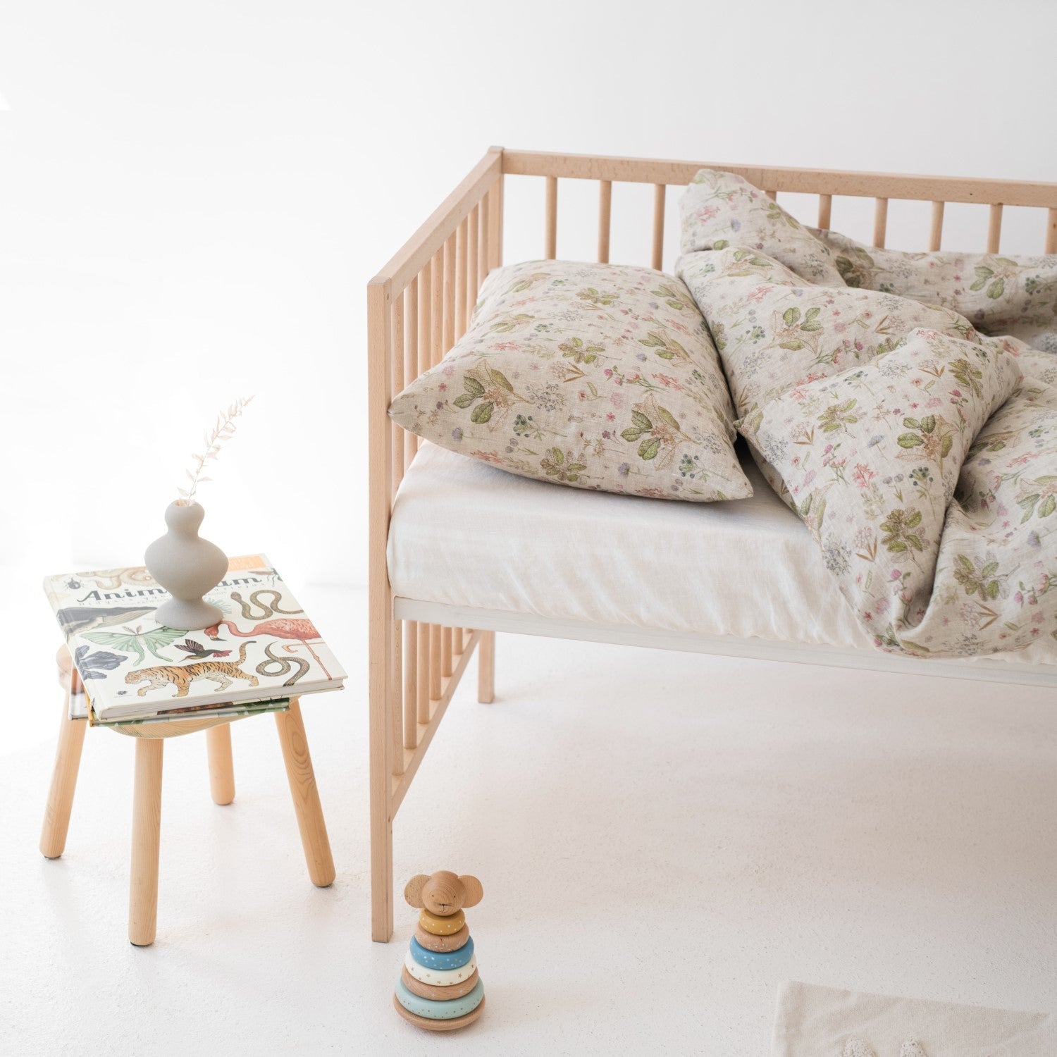 Linen Duvet Cover Set for Kids - Botany