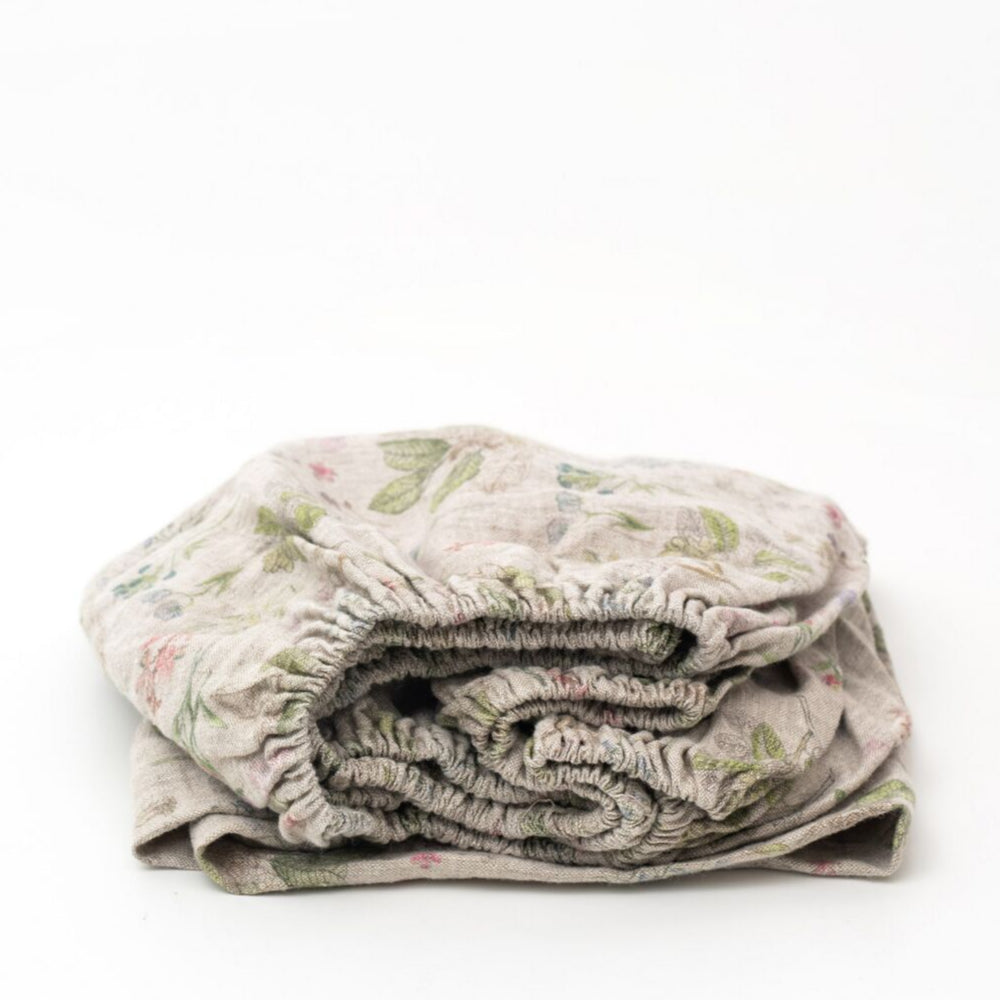 Linen Fitted Sheet for Kids - Botany