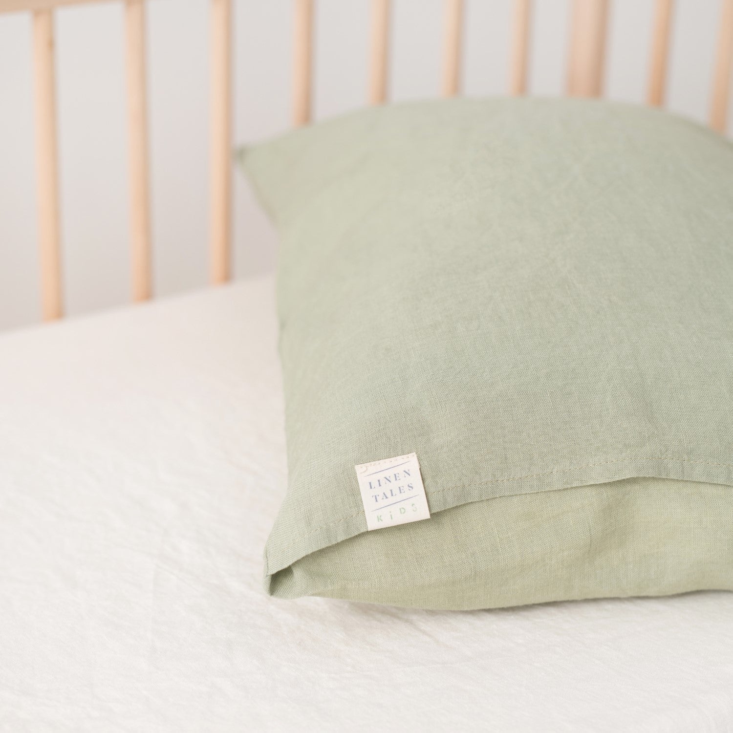 Linen Duvet Cover Set for Kids - Sage