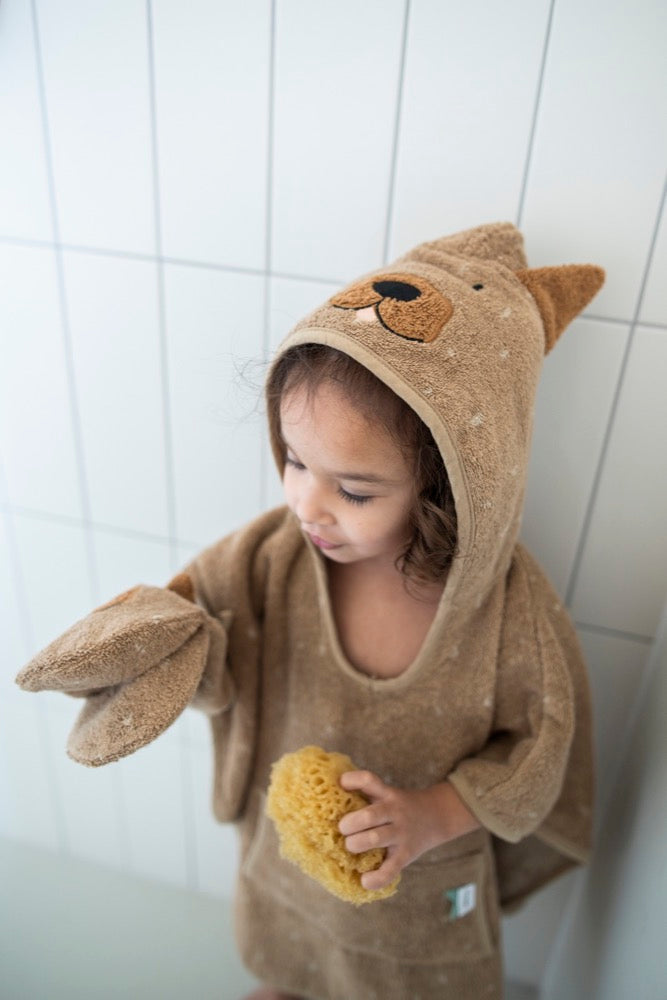 Hooded Bathing Poncho for Kids - Mr. Dog