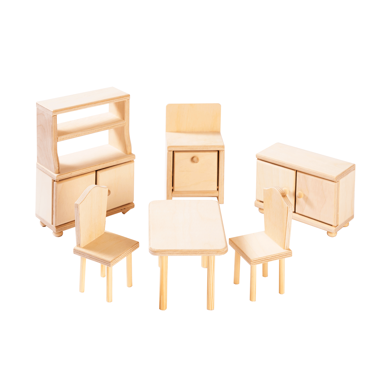 Dollhouse kitchen furniture - Natural